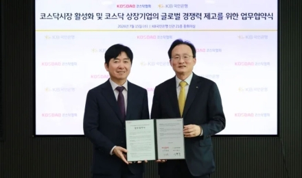 KB국민은행·코스닥협회, 코스닥시장 활성화 맞손…혁신기업 금융지원 확대